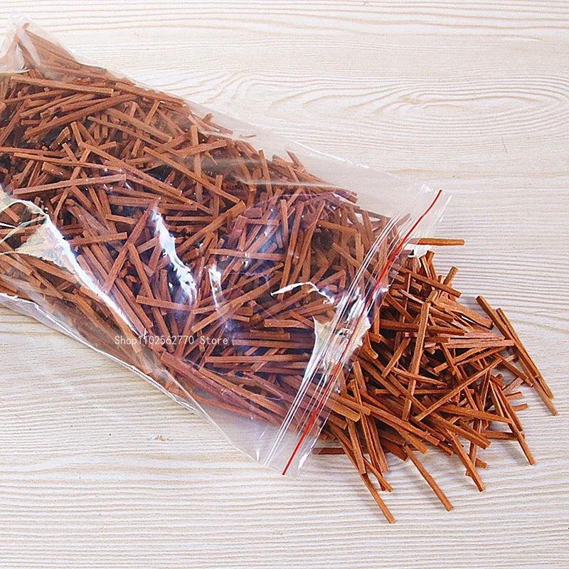 500g/bag Natural Sandalwood Strips Original Wood Sticks Indoor Temple Worship Buddha Burn Incense Pray for Purification of Air